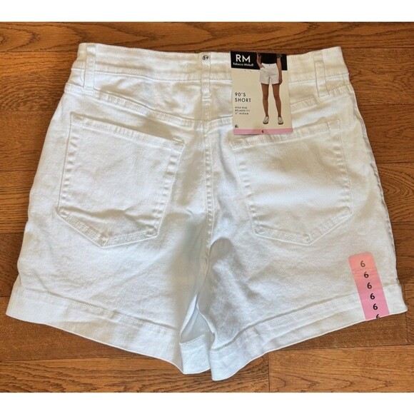 RM by Rebecca Minkoff Women's High Rise 90's Short Relaxed Fit White Size 6 - Picture 2 of 4